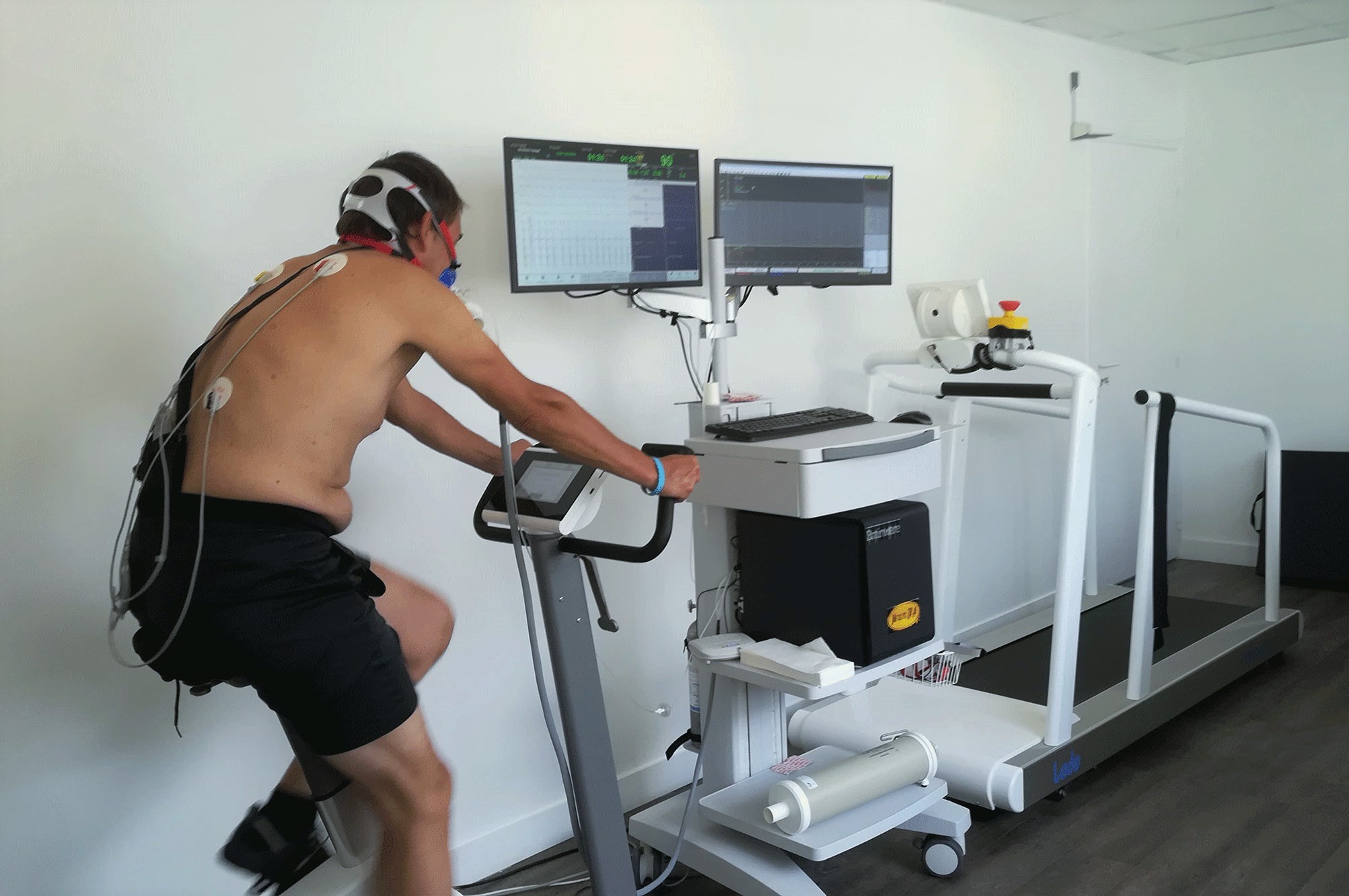 Stress test on bicycle