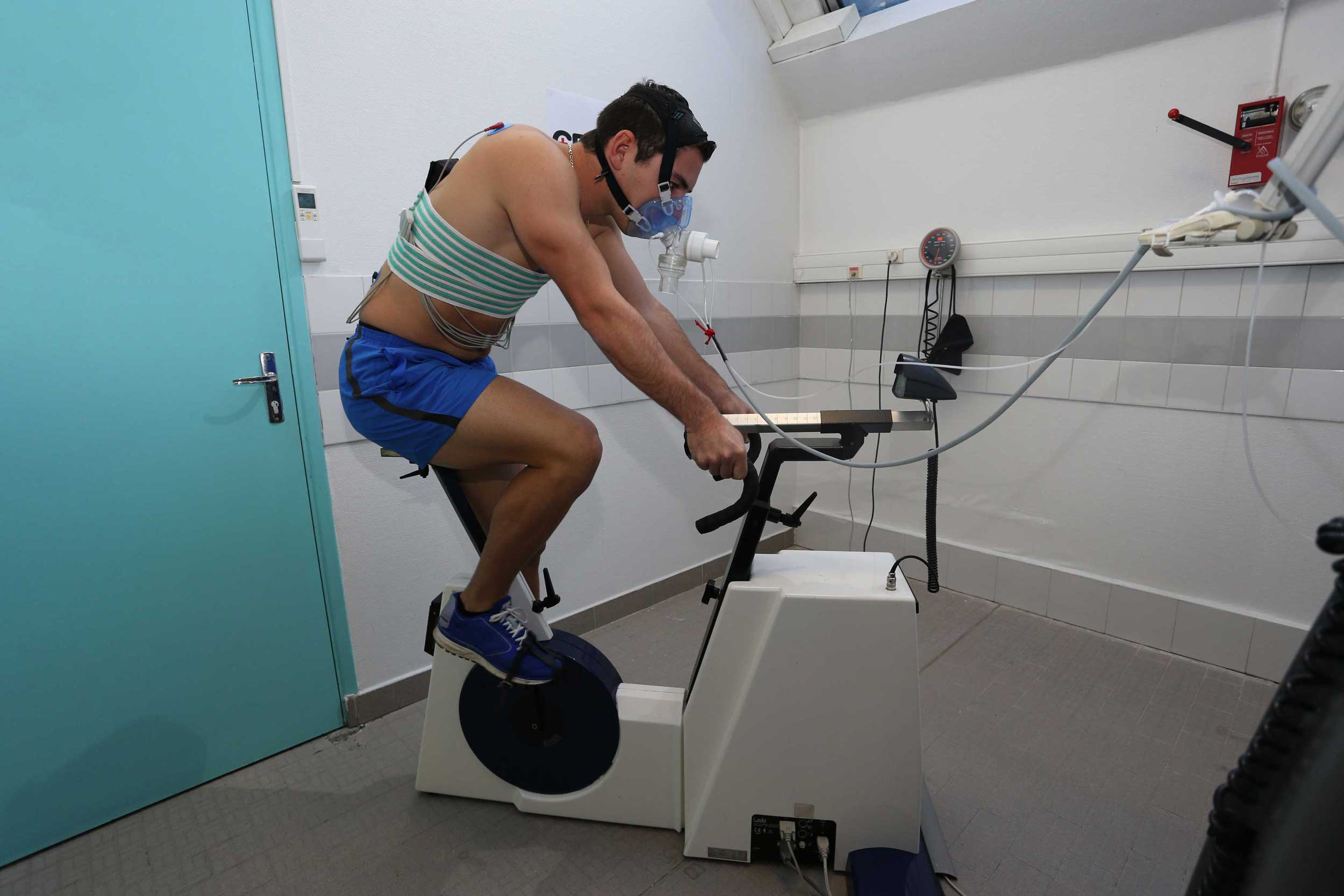 Stress test on bicycle